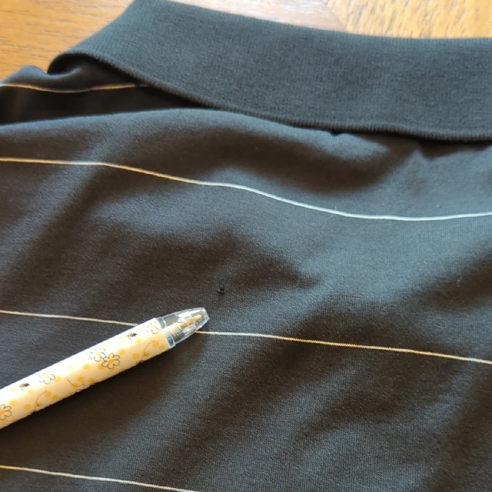 Polo by Ralph Lauren Black Polo with Thin White Stripes